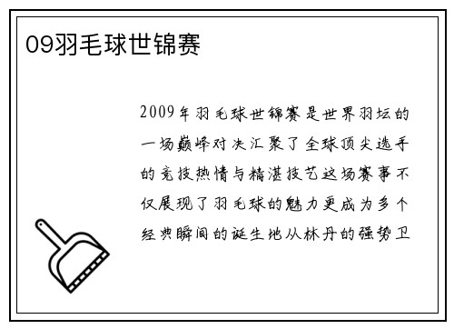 09羽毛球世锦赛